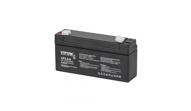 VIPOW 6V 3.3Ah geelakumulaator