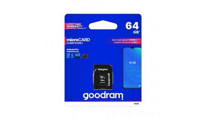 Karta pamięci microSD 64GB UHS-I Goodram z adapterem