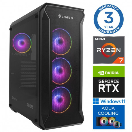 INTOP AQUA Ryzen 7 7700X 16GB DDR5 2TB SSD M.2 NVME RTX5070 12GB WIN11
