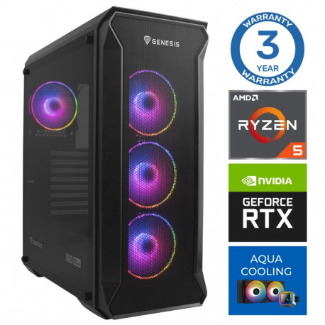INTOP AQUA Ryzen 5 7600X 64GB DDR5 500SSD M.2 NVME RTX5070 12GB no-OS
