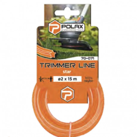 Trimmera aukla, neilona 2,7mm x 15m, zvaigznīte, Polax