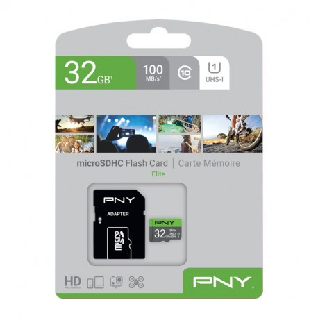 PNY mälukaart microSDHC 32GB Elite (P-SDU32GU185GW-GE)
