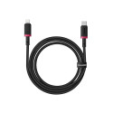 Charging Cable - Baseus Dura Type C Fast Charging 20 W 1 m Black, Red