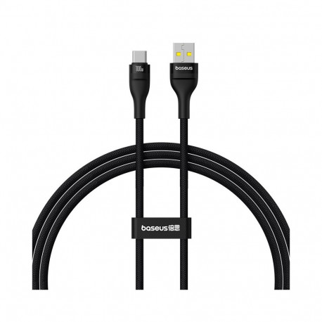 Charging Cable - Baseus Flash 2 USB A to USB C Fast Charging 100 W 1 m Black