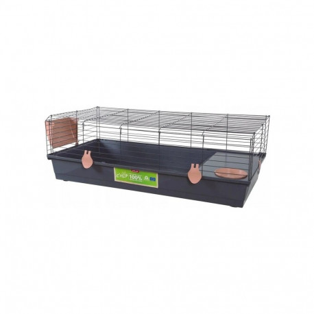 Cage - ZOLUX EHOP 120 cm for Guinea Pig and Rabbit, Metal/Plastic, Pink/Grey
