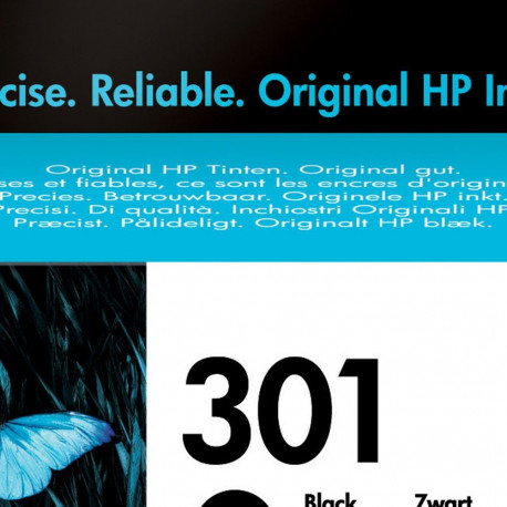 HP ink cartridge CH561E No301 190pgs, black