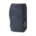 Artisan & Artist I RR4-06C I Leather Panel Backpack, Navy