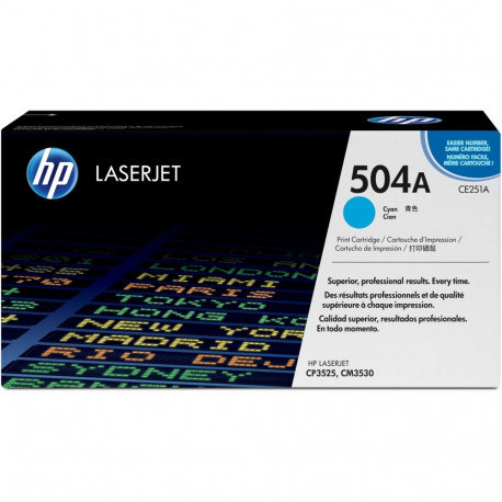 "HP 504A original Colour LaserJet Toner cartridge CE251A cyan standard capacity 7.000 pages 1-pack C