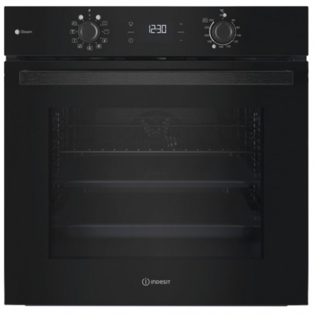 Built-in electric oven Indesit, black