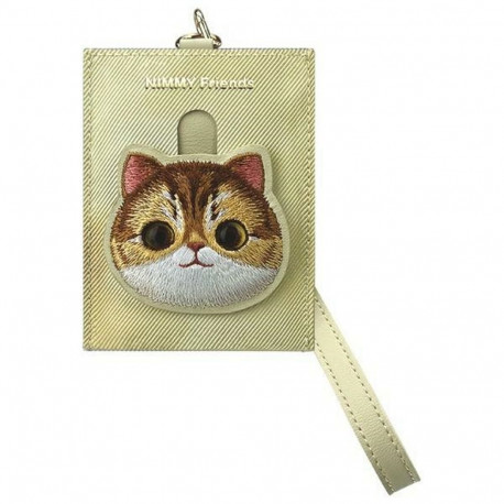 NIMMY card wallet BIG EYED PET 2.0 Cat khaki