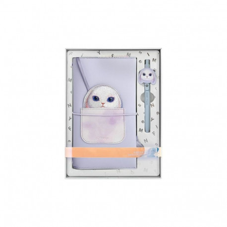 NIMMY set 2in1 notebook + pen BIG EYED PET 2.0 Rabbit purple