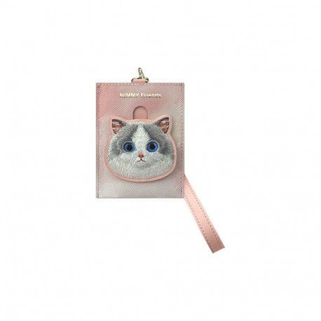 NIMMY card wallet BIG EYED PET 2.0 Cat pink