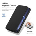 DUX DUCIS wallet case SKIN X PRO compatible with MagSafe for SAMSUNG S25 black