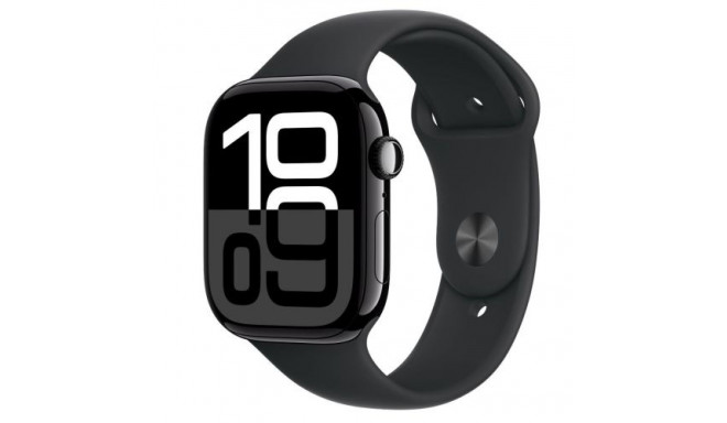 Apple Watch Series 10 GPS 46mm Jet Black Alu Case, Midnight Black Sport Band M/L EU MWWQ3