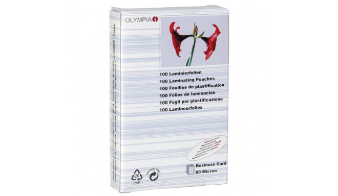 1x100 Olympia lamineerimiskiled visiitkaartidele 80 mikronit 9169