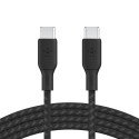 Belkin punutud USB-C/USB-C kaabel 100W 3m must CAB014bt3MBK