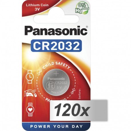 120x1 Panasonic CR 2032 liitiumtoite VPE väliskarp
