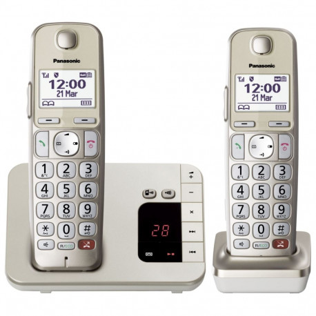 Panasonic juhtmevaba telefon KX-TGE262GN, šampanja