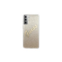 Guess GUHCS21MPCUGLSGO S21+ G996 złoty/gold hardcase Glitter Gradient Script