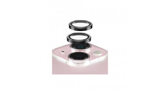 PanzerGlass Hoops Camera Protection for iPhone 15/15 Plus - with Black Frame
