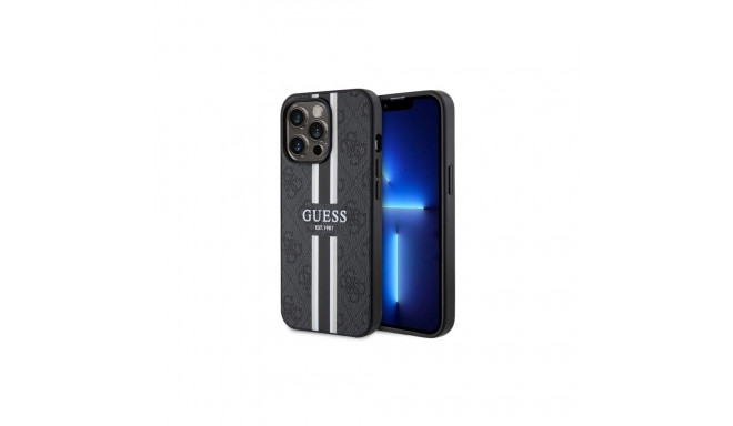 Guess GUHMP13XP4RPSK iPhone 13 Pro Max 6.7" black/black hardcase 4G Printed Stripes MagSafe