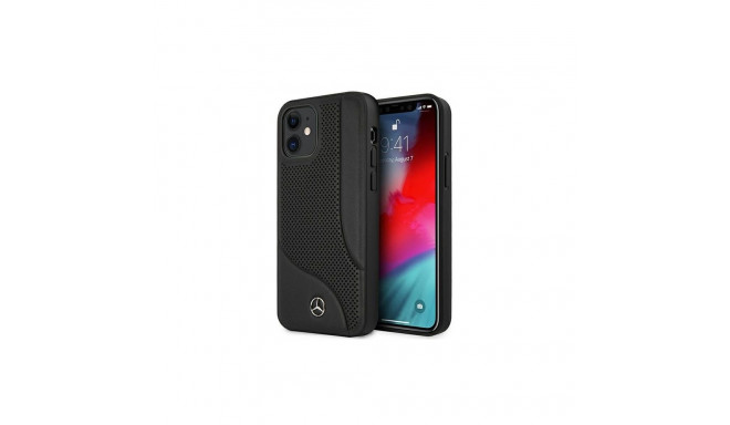 Mercedes MEHCP12SCDOBK iPhone 12 mini 5,4" czarny/black hardcase Leather Perforated Area