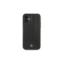 Mercedes MEHCP12SCDOBK iPhone 12 mini 5,4" czarny/black hardcase Leather Perforated Area