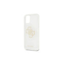 Guess GUHCP12LPCUGL4GTR iPhone 12 Pro Max 6.7" transparent hard case Glitter 4G Big Logo