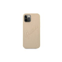 Guess GUHCP12LRSAVSLG iPhone 12 Pro Max 6.7" gold/gold hardcase Saffiano Vintage Script