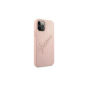Guess GUHCP12LRSAVSRG iPhone 12 Pro Max 6.7" pink/pink hardcase Saffiano Vintage Script