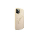 Guess GUHCP12LRSAVSLG iPhone 12 Pro Max 6.7" gold/gold hardcase Saffiano Vintage Script