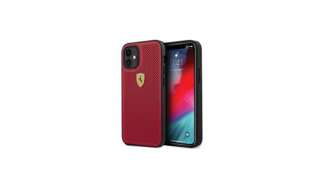 Ferrari FESPEHCP12SRE iPhone 12 mini 5.4" red/red hardcase On Track Perforated