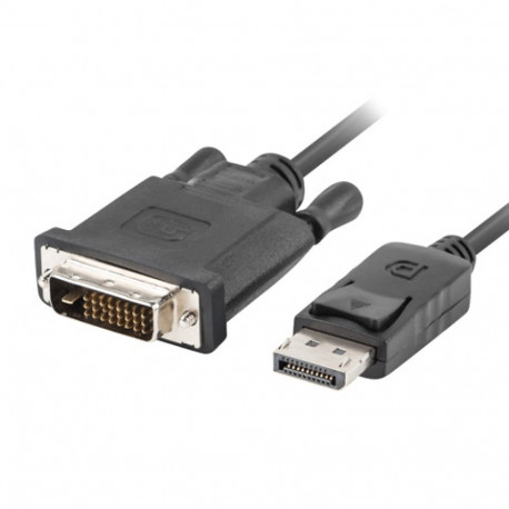 DISPLAYPORT(M) V1.2->DVI-D(M)(24+1) CABLE 1.8M BLACK DUAL LINK LANBERG