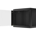RACK CABINET 19" WALL-MOUNT 9U/600X450 (FLAT PACK) V2 BLACK LANBERG