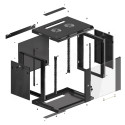 RACK CABINET 19" WALL-MOUNT 9U/600X450 (FLAT PACK) V2 BLACK LANBERG