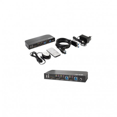 Club 3D DisplayPort/HDMI KVM-lüliti kahe DisplayPort 4K60Hz jaoks