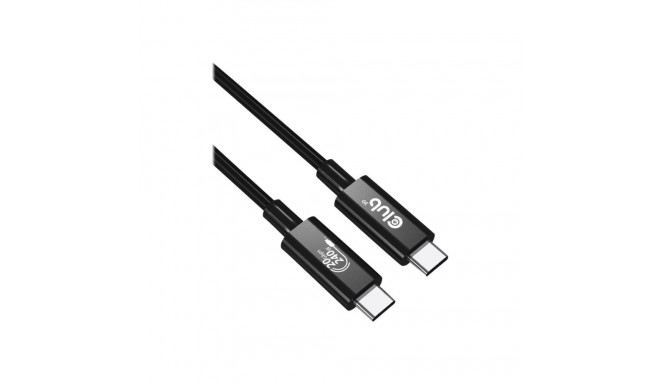 "CLUB 3D USB4 GEN2X2 TYPE-C kahesuunaline kaabel 4K60Hz andmed 20Gbps PD 240W 48V/5A EPR M/M 2m/6.56