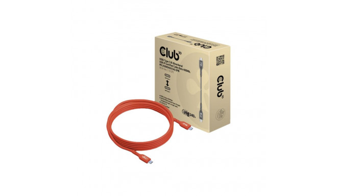 Club 3D USB2 Type-C kahesuunaline USB-IF sertifitseeritud kaabel andmed 480Mb PD 240W 48V/5A EPR M/M