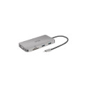 Club 3D USB Gen1 Type-C 9-ühes jaotur HDMI VGA 2x USB Gen1 Type-A RJ45 SD/Micro SD kaardipesade ja U