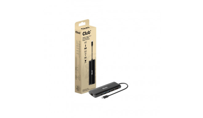Club 3D USB Gen 1 Type-C 8-in-1 MST kahe 4K60Hz ekraaniga reisidokk