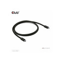 CLUB 3D Thunderbolt 5 Certified 8K240Hz Data 80/120 Gbps EPR 240 Watt Cable M/M 1m/3.28ft