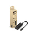 Club 3D USB Type-C 3.2 Gen1 3 pordiga USB Type-A ja gigabitine Ethernet jaotur