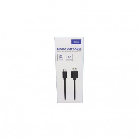 Setty cable USB - microUSB 1,0 m 2A black