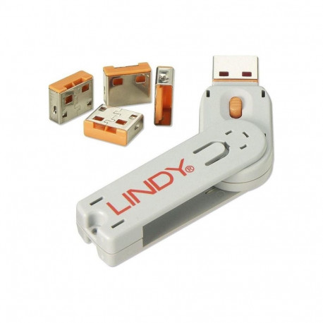USB-pordi lukud 4 Stück Code: ORANGE võtmetega, oranžid
