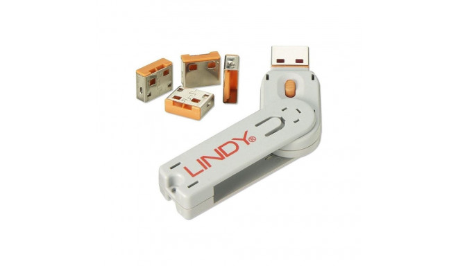 USB-pordi lukud 4 Stück Code: ORANGE võtmetega, oranžid