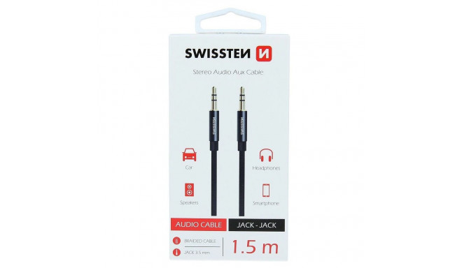 Audiokaabel Swissten 3.5mm - 3.5mm 1.5m