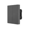 Smart WiFi wall switch SONOFF M5-2C-80 (2-channel, for frame, graphite) Smart WiFi wall switch SONOFF M5-2C-80 (2-channel, for frame, graphite)