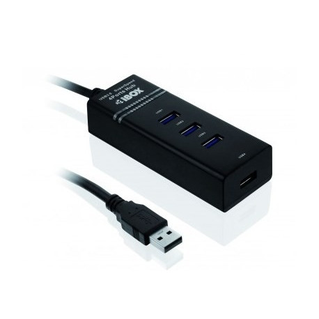 iBox IUH3FB interface hub 5000 Mbit/s Black
