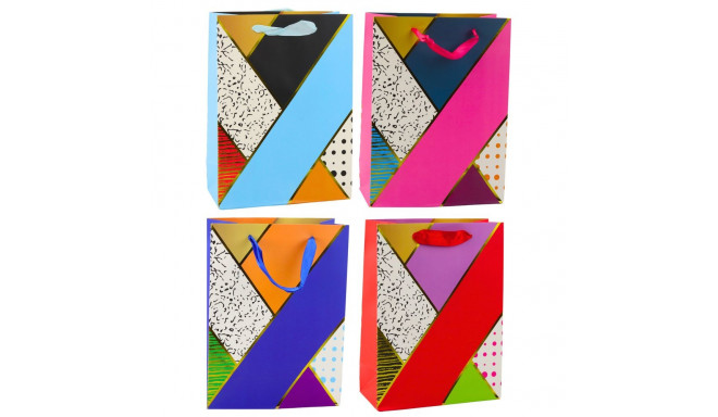Torba Prezentowa Papierowa Wzory Geometryczne 23 x 18 x 10,5 cm