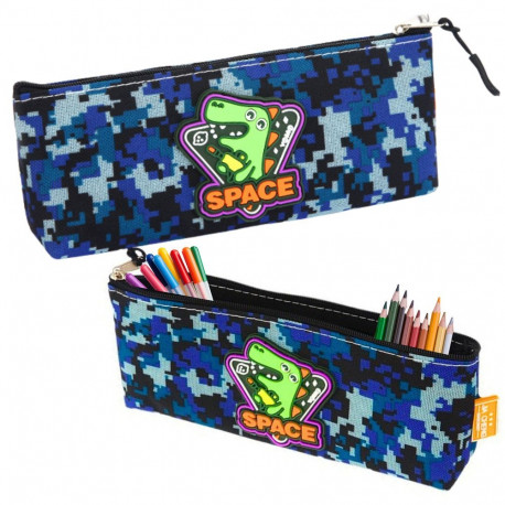 piórnik przybornik kosmiline dinosaurus pikslid sinine 20x8cm